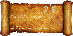 Pintér Eutim névjegykártya